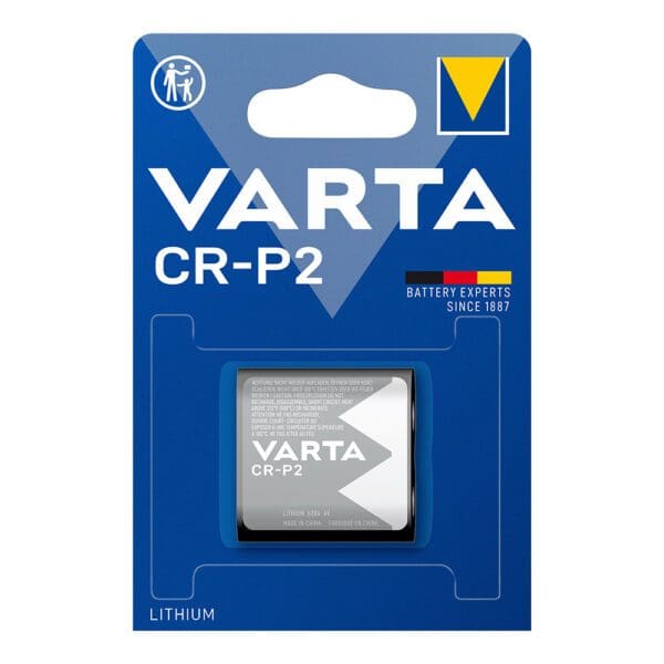 PILHA VARTA LITHIUM CR-P2 6V (BLÍSTER 1 UN) 34,5X19,5X35mm