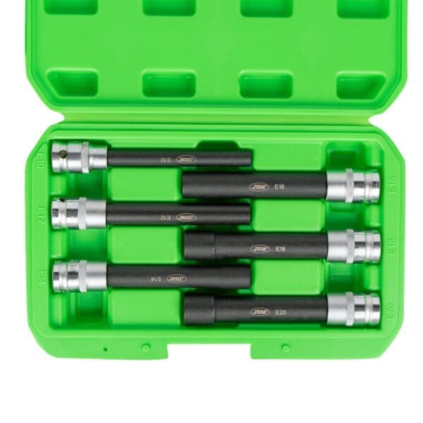 CONJUNTO DE 6 CHAVES DE CAIXA 1/2" TORX TIPO E EXTRA LONGAS ZINCADAS - Image 3