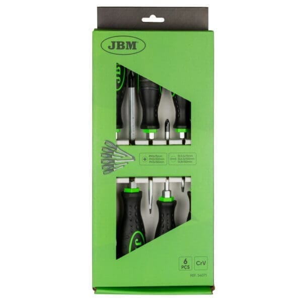 KIT DE 6 CHAVES DE FENDA GO-THROUGH (3 CRUZADAS + 3 PLANAS) - Image 4