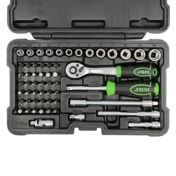 KIT DE FERRAMENTAS DE 56 PEÇAS DE 3/8" COM CHAVES DE 12 PONTAS ZINCADAS - Image 3