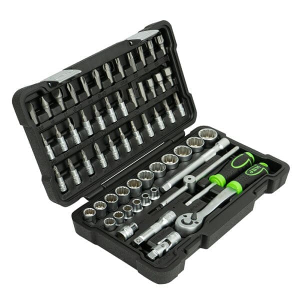 KIT DE FERRAMENTAS DE 59 PEÇAS DE 3/8" COM CHAVES DE 12 PONTAS ZINCADAS - Image 2