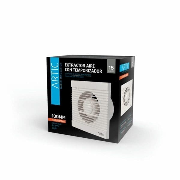 EXTRATOR DE AR BRANCO 15W 100MM COM TEMPORIZADOR - Image 2